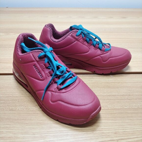 LIKE NEW Skechers Shoes W 7 US Red Uno Stand On‎ Air Memory Foam Sneaker 73690 - Picture 1 of 7